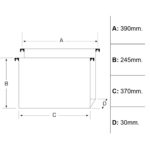 Cartella sospesa Avana - cassetto - interasse 39 cm - fondo U - 37 x 24,5 cm - avana - Bertesi - immagine 3