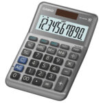Calcolatrice da tavolo MS-100FM - 10 cifre - big display - grigio - Casio - immagine 2
