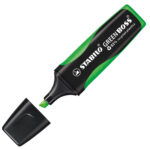 Evidenziatore Green Boss - punta a scalpello - tratto 2 - 5 mm - colori assortiti - 83% plastica riciclata - Stabilo - astuccio 4 pezzi - immagine 3