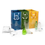 Set Ricicla Bag - 3 contenitori - misure assortite - verde/ocra/blu - Perfetto - immagine 2