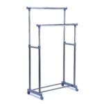 Stender appendiabiti AC9002 - doppio - 90 cm - grigio/cromo - Serena Group - immagine 2