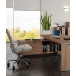 Coppia ante Prestige - per mobile basso - 80 x 77 cm - spessore 18 mm - vetro/melaminico - ciliegio arabis - immagine 2