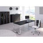 Coppia ante Prestige - per mobile medio/alto - con serratura - 80 x 153,8cm - spessore 18 mm - melaminico - nero venato - immagine 2