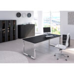 Coppia ante Prestige - per mobile medio/alto - 80 x 153,8 cm - spessore 18 mm - vetro/melaminico - nero venato - immagine 2