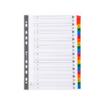 Separatore alfabetico A/Z - cartoncino bianco 160 gr - tasti colorati - A4 - Exacompta - immagine 2