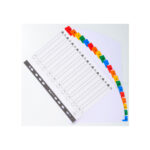 Separatore alfabetico A/Z - cartoncino bianco 160 gr - tasti colorati - A4 - Exacompta - immagine 4