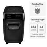 Distruggidocumenti AutoMax 200C - a frammenti - 32L - Fellowes - immagine 2
