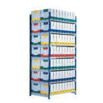 Scaffale RANG'ECO - modulo base - 5 ripiani - 100 x 70 x 200 cm - grigio - Paperflow - immagine 2