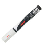 Marcatore a gesso liquido Uni Chalk Marker - punta tonda da 1,80 - 2,50 mm - bianco - Uni Mitsubishi - immagine 2