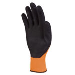 Guanti Apollon VV733 - poliestere - palmo in schiuma di lattice - taglia 10 - arancio fluo/nero - Deltaplus - immagine 2