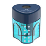 Temperamatite con contenitore - 1 foro - triangolare - con serbatoio - Faber-Castell - immagine 2