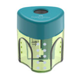 Temperamatite con contenitore - 1 foro - triangolare - con serbatoio - Faber-Castell - immagine 4