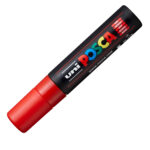 Marcatore a base d'acqua Uni Posca PC17K - punta extra large a scalpello 15,0mm  - rosso - Uni Mitsubishi - immagine 2