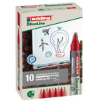 Marcatore per lavagne bianche 28 EcoLine - punta conica - da 1,5 a 3 mm - rosso - Edding - immagine 2