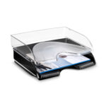 Vaschetta portacorrispondenza - apertura frontale - 26 x 35,1 x 6,9 cm - nero crystal - Cep - immagine 2