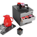 Set Coffee Point Box - 2 organizer inclusi - 28,9x27,9x35,4 cm - ABS - grigio - Durable - immagine 4