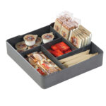 Organizer da tavolo Coffee Point - 4,8x21x21 cm - ABS - grigio carbone - Durable - immagine 2