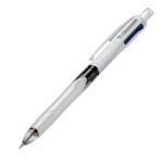 Penna a sfera scatto multifunzione 4 Colours -  con portamine ricaricabile con mine HB da 0,7mm - nero, blu, rosso - fusto grigio - Bic - conf. 12 pezzi - immagine 2