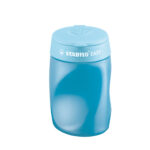 Temperamatite Easy con contenitore - 3 fori  - ergonomico - blu - per destrimani - Stabilo - immagine 3