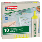 Evidenziatore 24 EcoLine - punta scalpello - da 2 a 5 mm  - giallo - Edding - immagine 2