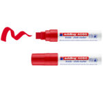 Marcatore a gesso liquido 4090 - punta scalpello - da 4 a 15mm - Edding - astuccio 4 pezzi - immagine 4