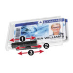 Portabadge PushBox Trio - 3 tessere inseribili - 5,4 x 8,7 cm - Durable - conf. 10 pezzi - immagine 2