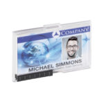 Portabadge PushBox Mono - 1 tessera inseribile - 5,4 x 8,7 cm - Durable - conf. 10 pezzi - immagine 3