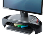 Supporto monitor plus - vaschetta e scomparti - Fellowes - immagine 4