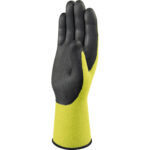Guanti di precisione Apollonit VV734 - poliammide - palmo in schiuma di nitrile - taglia 10 - giallo fluo/nero - Deltaplus - immagine 2