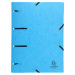 Cartella 3 lembi con elastico angolare - A4 - dorso 0,3 cm - cartoncino lustré - colori assortiti - Exacompta - immagine 5