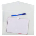 Busta a tasca con chiusura in velcro - PPL - 24 x 32 cm - trasparente - Exacompta - immagine 2