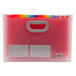 Classificatore con maniglia Crystal - 24 tasche - 33 x 23.5 x 25 cm - PP - Exacompta - immagine 3