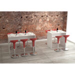 Tavolo alto Ristoro - 160 x 70 x 105 cm - bianco - immagine 2
