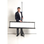Schermo di proiezione su treppiede - 150 x 150 cm - bianco - Bi-Office - immagine 2
