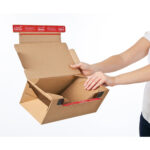 Scatola Return Box CP 069 - S - 28,2 x 19,1 x 9 cm - cartone - avana - ColomPac - immagine 3