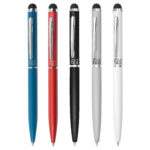 Penna a sfera mini I-PEN 2 in1 - puntale touch - colori assortiti - Lebez - expo 15 pezzi - immagine 2