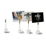 Porta tag - a pinza in acrilico - nero - Securit - set 6 pezzi - immagine 2