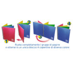 Blocco One Color 4 x 4 - A4+ - forato - 5 mm / 1 rigo - 120 fogli - 80 gr - spiralato - Blasetti - immagine 2