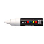 Marcatore a base d'acqua Uni Posca  PC7M - punta tonda large 4,5 mm-5,5mm - bianco - Uni Mitsubishi - immagine 2