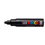 Marcatore a base d'acqua Uni Posca  PC7M - punta tonda large 4,5 mm-5,5mm - nero - Uni mitsubishi - immagine 2