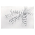 Dorsi WireBind per rilegatura - passo 3:1 - metallo - 34 anelli - 5 mm - bianco - GBC - scatola 100 pezzi - immagine 2