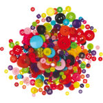 Bottoni - in plastica - colori assortiti - Deco - conf. 650 pezzi - immagine 2