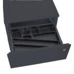 Cassettiere in metallo - 3 cassetti - 40 x 59 x 54 cm - nero - Bertesi - immagine 2