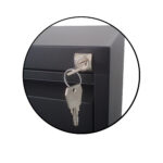 Cassettiere in metallo - 3 cassetti - 40 x 59 x 54 cm - nero - Bertesi - immagine 3