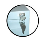 Cassettiere in metallo - 3 cassetti - 40 x 59 x 54 cm - bianco - Bertesi - immagine 3