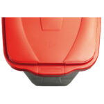 Bidone mobile - 49x54x85 cm - con chiusura a clip - 100 L - grigio/rosso - Mobil Plastic - immagine 3