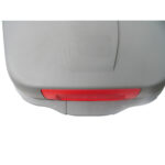 Bidone mobile Push - con coperchio - 49x54x95 cm - 100 L - grigio/rosso - Mobil Plastic - immagine 2