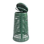 Trespolo portasacco - con anello fermasacco - diametro 38 cm - altezza 85 cm - 110 L - verde - Mobil Plastic - immagine 3