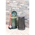 Trespolo portasacco - diametro 38 cm - altezza 85 cm - 110 L - grigio scuro - Mobil Plastic - immagine 2