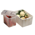 Contenitore Foodbox con coperchio - 58x38x26 cm - 40 L - PPL riciclabile - bianco - Mobil Plastic - immagine 2